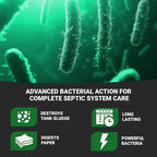 Roebic K-47-Q Cesspool Treatment: Prevents Clogging, Buildup, Exclusive Bacteria Digests Paper, Destroys Sludge - 32 Ounces, White/Green