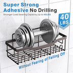 5-Pack Rustproof Stainless Steel Shower Caddy – No Drill Adhesive Bathroom Organizer with Large Capacity, Spacious Shower Shelves for Inside Shower, Kitchen & Home Decor Storage-XL Size