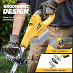 Cordless Tiller Cultivator Compatible with Dewalt 20V: MtiolHig Tiller for Gardening 360RPM Electric Garden Tiller, Brushless Rototiller 9" Width 6.3" Depth for Lawn/Soil Cultivation (No Battery)