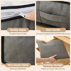 90L Under Bed Storage Containers, Closet Organizers and Storage Bins, Foldable Underbed Storage Bags for Blanket, Clothing, Comforter, Sweaters, Pillows, Linen Sheets, Wrapping Paper, black