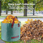 Adjustable Garden Leaf Rake for Leaves 68 inch Garden Tools Set, Leaf Bag and Gloves, Long Handle Stainless Steel Metal Heavy Duty Rake for Yard Lawn Shrub Garden Beds