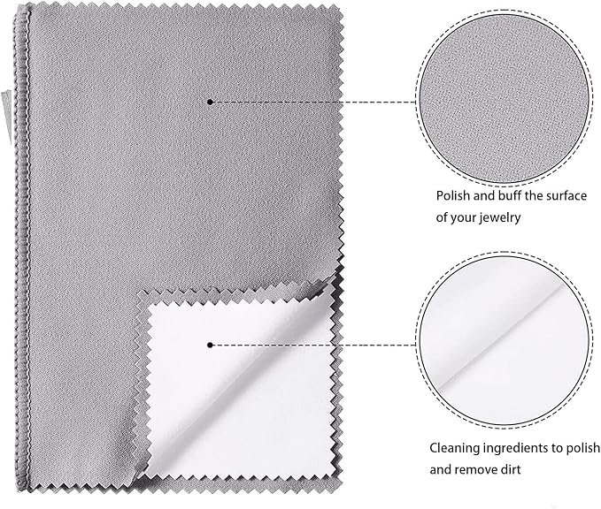 Pro Size Silver Polishing Cloth Jewelry Cleaning Cloth 11" X 14" inches for Cleaning Gold, Silver and Platinum Jewelry Coins Watch, Keeps Jewelry Clean and Shining. (Pack of 1)