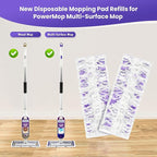 15 Pack Power Mop Pad Refills for Swiffer PowerMop Multi-Surface Mop, Powermop Multi-Surface Mop Pad Replacement Kit