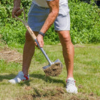 Berry&Bird Round Point Gardening Shovel with Wood D-Handle, 40.98" Stainless Steel Beach & Snow Shovel