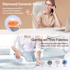 Newbealer 2in1 Steamer and Dry Iron for Beginners, Horizontal & Vertical Clothes Steamer, Non-Stick Ceramic Soleplate, 170ml Garment Wrinkle Remover, Auto-off, 1.2lbs (120V Only)