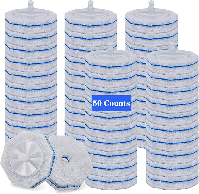 50 Count Disposable Toilet Brush Refills for Clorox Toilet Wand Refills, Compatible with Clorox Wand Refills for Toilet and Bathroom Cleaning