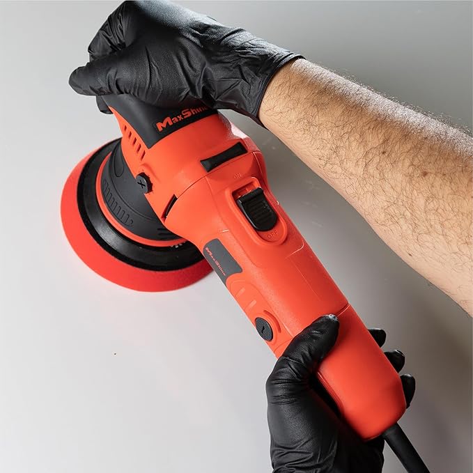 Maxshine M8S V2 Dual Action Polisher Kit | 8mm Throw, 5” Backing Plate, 1000W Motor, 6-Speed | Thread 5/16” | Auto, Boat & Marine Detailing Tool for Paint Correction, Swirl & Scratch Removal