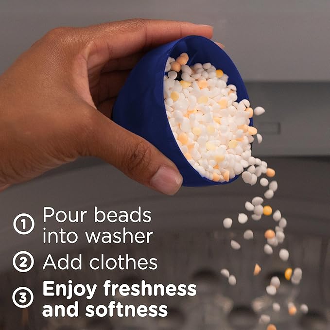 Downy Blends In-Wash Laundry Scent Booster Beads, Toasted Vanilla Scent, 25.6 OZ, Fabric Sottener Beads and Freshness