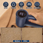 iRUNTEK Rechargeable Fabric Shaver & Lint Remover｜3-Speed Lint Shaver with LED Display & Large Lint Bin｜Sweater Shavers to Remove Pilling｜Eliminates Fuzz & Pilling from Clothes Couch Furniture, Navy