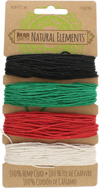 The Beadsmith 100% Hemp Cord – Primary Colors – 1mm, 30 Foot Spool, 20LB Test Strength – Twine for Jewelry Making, Macrame, Paper Crafts, Gardening, Scrapbooking, Home Décor, DIY String Art & More