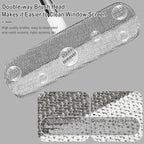 Window Screen Cleaner | 2 in 1 Multifunctional Screen Brush & Floor Cleaner | Extra Long Handle | 4 Foot Handle | Portable Household Squeegee | Includes Cleaning Wipes, White/Gray