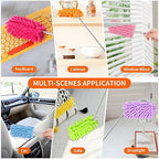 Mini Duster for Cleaning, 360° Bendable Hand Dusters with Extension Pole, Washable Small Duster for Car Interior, Office, Furniture