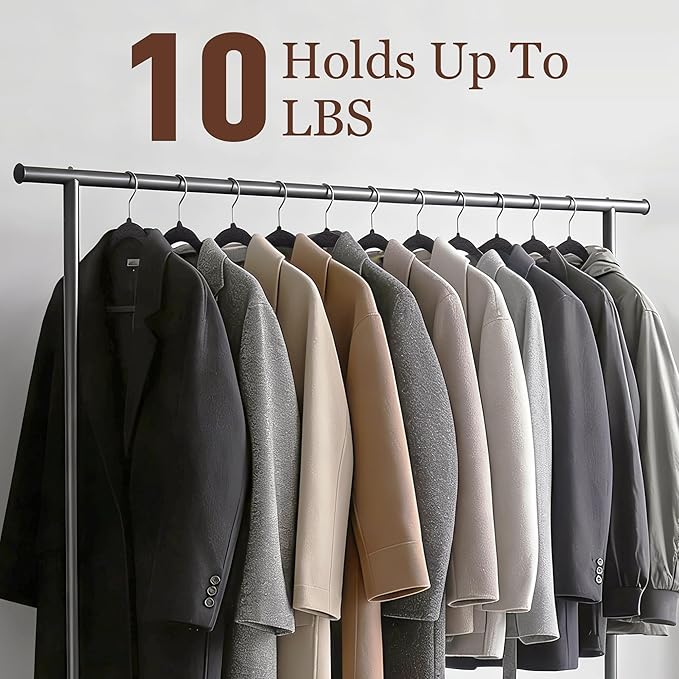 Velvet Hangers 100 Pack, Slim Non-Slip Clothes Hangers Space-Saving for Closet, Heavy Duty for Pants, Coats, Skirts, Jeans, Sweaters and More, Nylon-Flocked, Black