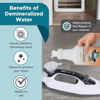 Steam & Go Demineralized Water for Steam Cleaner - PVC-Free Floor Cleaning Solution Compatible for All Steam Mops - Multi-Surface Cleaner for Home Surfaces - Tropical Bloom Scent, 32 oz (Pack of 18)
