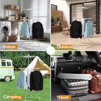 4-Legged Clothes Drying Rack Foldable,2 Tier Portable and Collapsible Space Saving Laundry Drying Rack with 4 Pulleys,Aluminum Dry Rack for Clothes