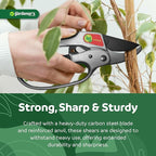 Ratchet Pruning Shears Gardening Tool – Anvil Pruner with Assisted Action – Ratcheting Pruners for with Heavy Duty, Nonstick Steel Blade – Garden Tools by The Gardener's Friend