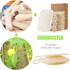 Natural Loofah Kitchen Sponges, 20 PCS Natural Sponge for Dishes, Cleaning, 100% Biodegradable Compostable Vegetable, Eco Friendly Sponges, Non-Scratch, No Odor Scrubber
