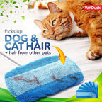 VanDuck Reusable Pet Heavy Duty Mop Pads Compatible with Swiffer Sweeper (2-Pack) - Washable Microfiber Mop Pads for Wet & Dry Use - All Purpose Floor Mopping and Cleaning Product
