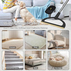 2 in 1 Carpet Rake for Pet Hair Removal,Reusable Pet Hair Removal Broom - 56” Adjustable Long Handle Cat Dog Hair Remover Carpet Scraper for Rugs, Mats, Couch, Bed