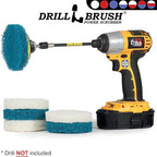 Drill Brush - Drill Attachment - Bathroom - Power Scrubber Pads - Cleaning Pads - Bath - Shower Door - Scouring Pad Kit - Bath Mat - Bathroom Sink - Shower Cleaner - Vinyl Flooring - Scrub Pads