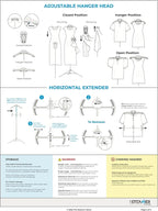 Deluxe | Adjustable Standing Garment Steaming Rack with Hanger | Fast, Foldable, Portable Clothes Steam Ironing Solution for Travel & Home