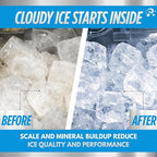 Oh Yuk Ice Machine Cleaner Descaler – Scale & Buildup Remover, Nickel-Safe Ice Maker Cleaning Solution, Compatible with GE nugget, Igloo & All Standalone Ice Makers. For A Fresh Ice Machine