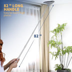 BOOMJOY Wall Cleaner Mop with 82 Inches Long Handle, Baseboard Cleaner Tool Duster with Squeegee, Ceiling Cleaning Tool with 6 Replacement Pads for Painted Walls, Window, Floor