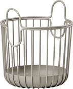 ZONE DENMARK Inu Basket - Basket with Handles Crafted from Metal - with sleek and sturdy design - Stylish and Functional Storage for Kitchen, Bathroom, Children's Room, and Home Office- (Small)