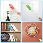 Tanlade 12 Pcs Microfiber Feather Duster for Cleaning 13-31 Inch Extendable Cobweb Dusters Ceiling Fan Duster Washable Bendable Tool for Office Car Window Furniture (Bright Color)