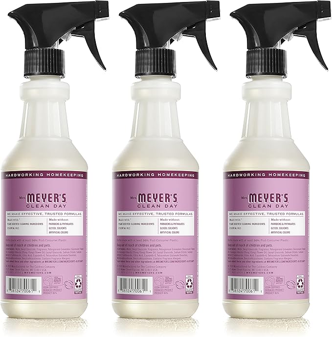 MRS. MEYER'S CLEAN DAY All-Purpose Cleaner Spray, Peony, 16 fl. oz - Pack of 3