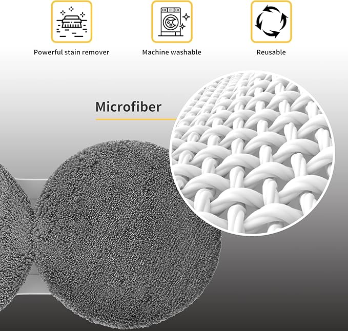 FMART Microfiber Cleaning Clothes Window Cleaner Robot T9PRO/T10PRO/T11, Reusable, Machine Washable, Replacement Set, 12pcs