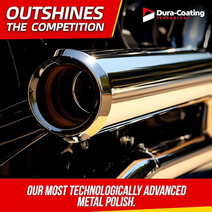 DURA-COATING TECHNOLOGY, Blue Premium Metal Polish - Perfect Brightener and Scratch Remover for Aluminum Wheels, Diamond Plate, Stainless Steel, Copper, Brass, & Nickel - (16 Ounce Bottle)