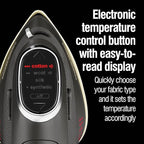 CHI Mini Steam Iron for Clothes, Sewing, Crafting and Travel with Titanium Infused Ceramic Soleplate, 1000 Watts, XL 10’ Cord, 3-Way Auto Shutoff, Portable, Vacation Essentials, Black (13120)