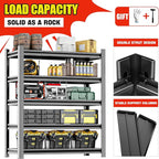 OLLRRACT Heavy Duty Garage Shelf – 5 Shelf Storage Shelving Rack Organizer for Home, Workshop, or Utility Spaces, Metal Shelving Unit for Maximizing Garage Storage 16" D x40 W x78 H