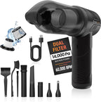 Hedgehog TurboVAC 3 in 1 Portable Car Vacuum Cleaner, Blower & Air Pump - Hand Held Vacuum Cleaner for Car with USB C Rechargeable, 14000PA Powerful Suction, Lightweight Dust Buster for Home & Outdoor