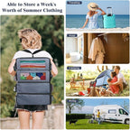 Suitcase Organizer, Carry-On Closet Luggage Organizer Accessories - Foldable, Hangable Portable Hanging Travel Shelves with Shoulder Strap - Medium, Gray