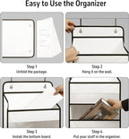 TYMENSH Over Door Organizer with 5 Large Pockets, Heavy Duty Hanging Organizer Storage, Closet Bathroom Nursery Bedroom Dorm, Toys Cosmetics Sundries and Baby Essentials, White