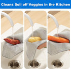 JOYMOOP Dual-Sided Silver Microfiber Cleaning Cloth, Reusable Non-Scratch Dishwashing Rag, Multipurpose Scrubbing Pads for Kitchen, Glass, Stainless Steel