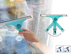 Leifheit 2-in-1 M Pro Reach Window Squeegee with 28 cm Wiping Width, Adjustable Cleaning Angle, Click System Compatibility, Ergonomic Grip for Streak-Free Cleaning on Windows, Showers, Mirrors