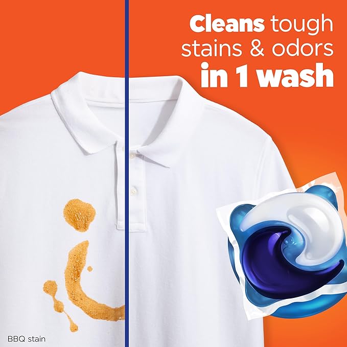 Tide PODS Laundry Detergent Pacs, 3-in-1 Stain Remover, Odor Fighter, Color Protector, 42 Count, HE compatible, Original Scent (Packaging May Vary)