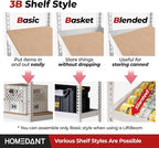 HOMEDANT White 5 Tier Laminated Boltless Heavy Duty Garage Storage Adjustable Wide Size Metal Shelving Unit Utility Rack Shelves Organization Shelf Shed Warehouse 47.7" W x 24.1" D x 71.3" H 3Pack