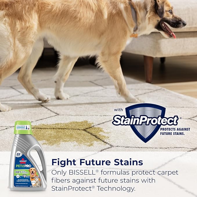 Bissell Professional Pet Carpet Cleaner Shampoo, 48 Ounce, Silver
