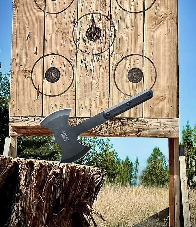 JXE JXO Throwing Axes and Tomahawks Set, Double Bite Hawks, Design for Throwing Recreation and Fun