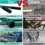 5 Tines 20 in Wide Heavy Duty Pitch Fork for Gardening Spading, Ergonomic Stainless Steel Digging Fork, 55 inch Heigh Handled Broad Fork Garden Tool Claw Weeder Soil Tiller Cultivator Aerate Clay Soil