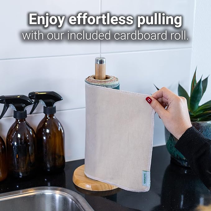 Reusable Paper Towels - Value Pack of 24 Paperless Paper Towels! - 100% Cotton, Super Soft, Absorbent, Washable and Made To Last
