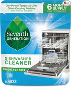 Seventh Generation Dishwasher Cleaning Packs 6 Count Free & Clear Removes odor-causing residue Powered by oxy power