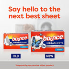 Bounce Mega Dryer Sheets, Fresh Breeze, 130 Count, Mega Fabric Softener Sheets with Static Control, Wrinkle Reduction, Extra Softness, Lasting Scent, Repels Lint