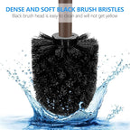 SetSail Toilet Brush, Compact Size Toilet Bowl Brush and Holder Toilet Brushes for Bathroom with Stainless Steel Handle Toilet Cleaner Brush with Durable Scrubbing Bristles, 4 Packs, Brown