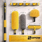 20 Foot High Ceiling Duster Kits with 5-12ft Heavy Duty Extension Pole, High Reach Duster for Cleaning,Microfiber Feather Duster,Cobweb Duster,Ceiling Fan Duster,Window Squeegee & Cleaner