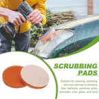 Power Scrub Pads, Scrubbing Pads 2000 Grits Scouring Discs - Fitting for (Home Kitchen Cleaning - Drill Attachment - Scrubber Replacement) 20 Pcs & 3 Inch & Orange